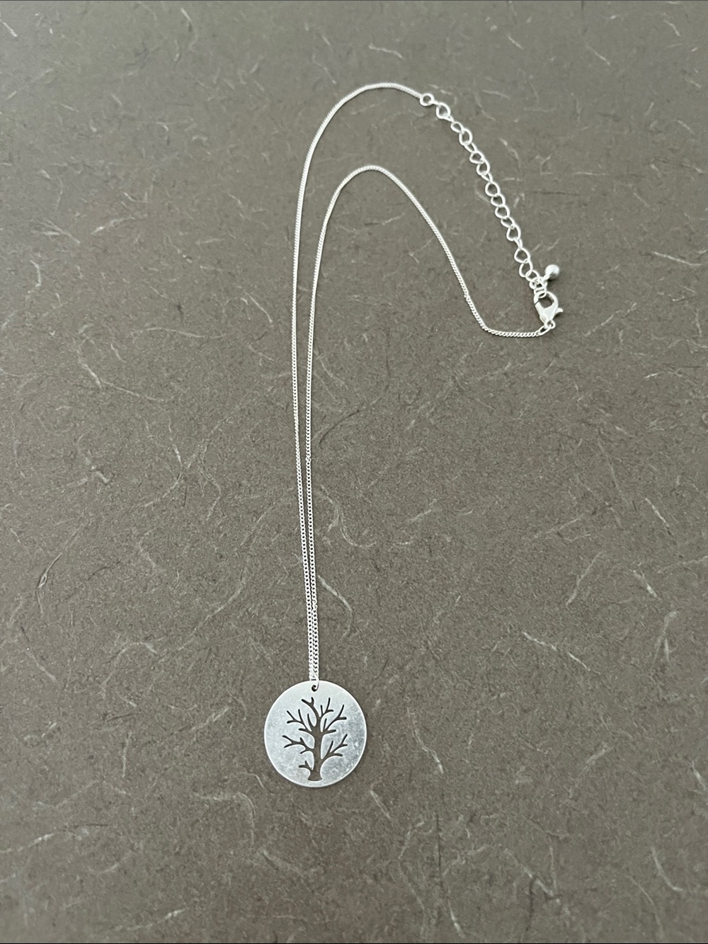 Silver Tone Tree of Life Pendant Necklace - 12-14”